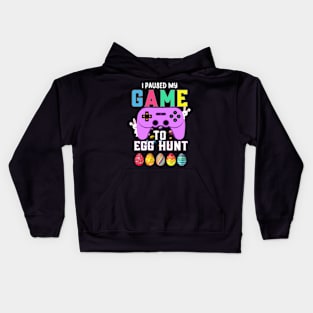 I Paused My Game To Egg Hunt Easter Funny Gamer Boys Kids Kids Hoodie